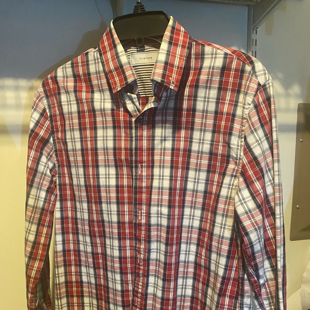 Five Four button down shirt - red, white and blue